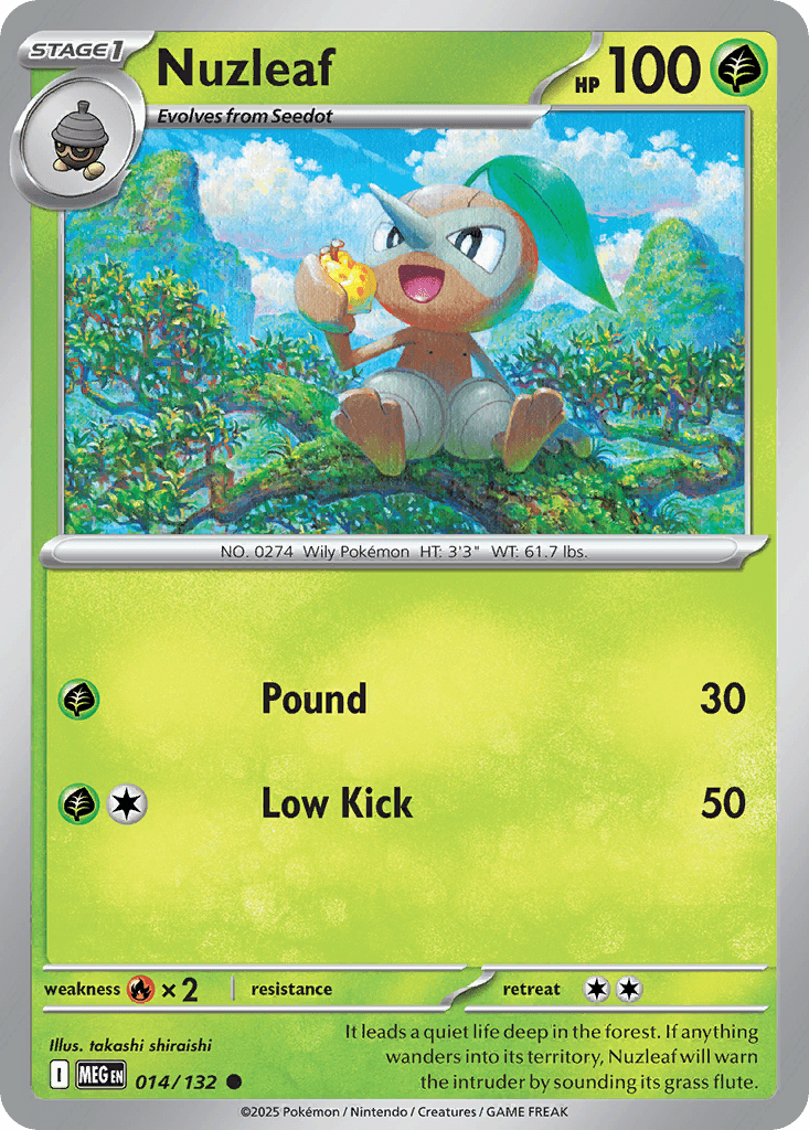 Nuzleaf (Mega Evolution) #14 card art