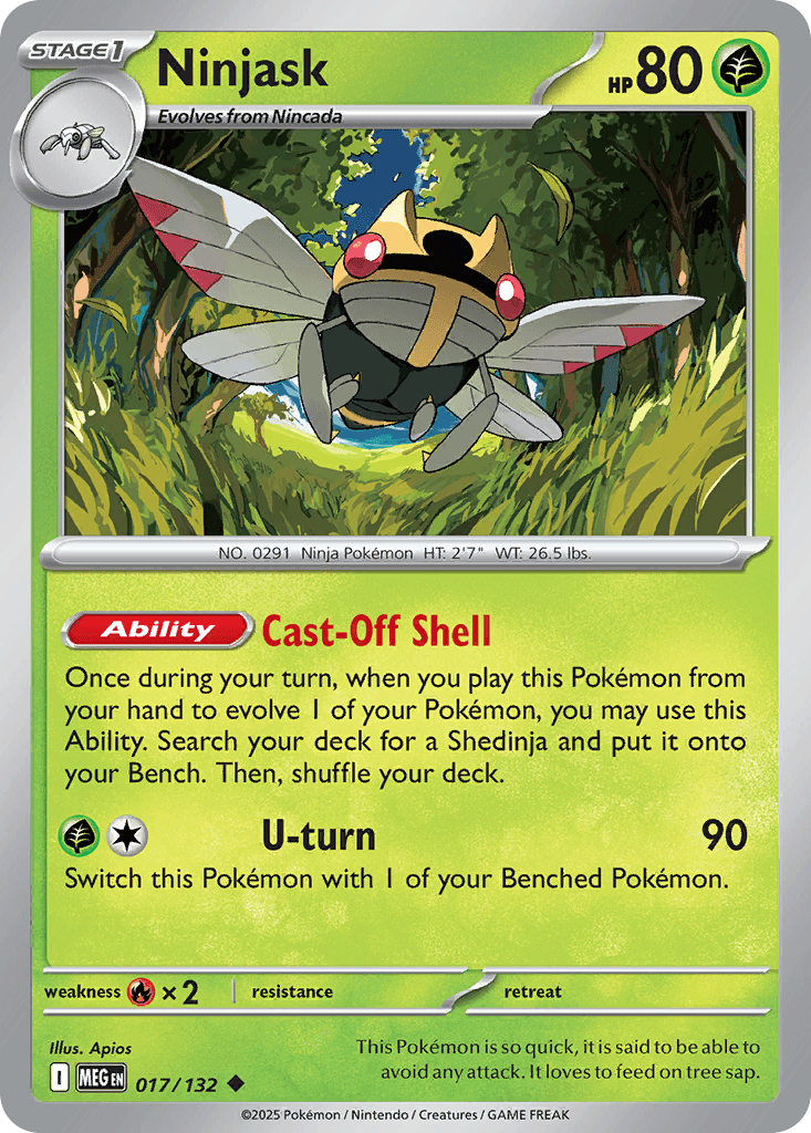 Ninjask (Mega Evolution) #17 card art
