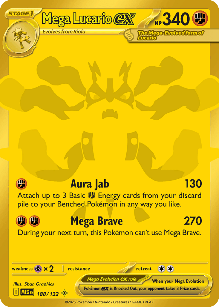 Mega Lucario ex (Mega Evolution) #188