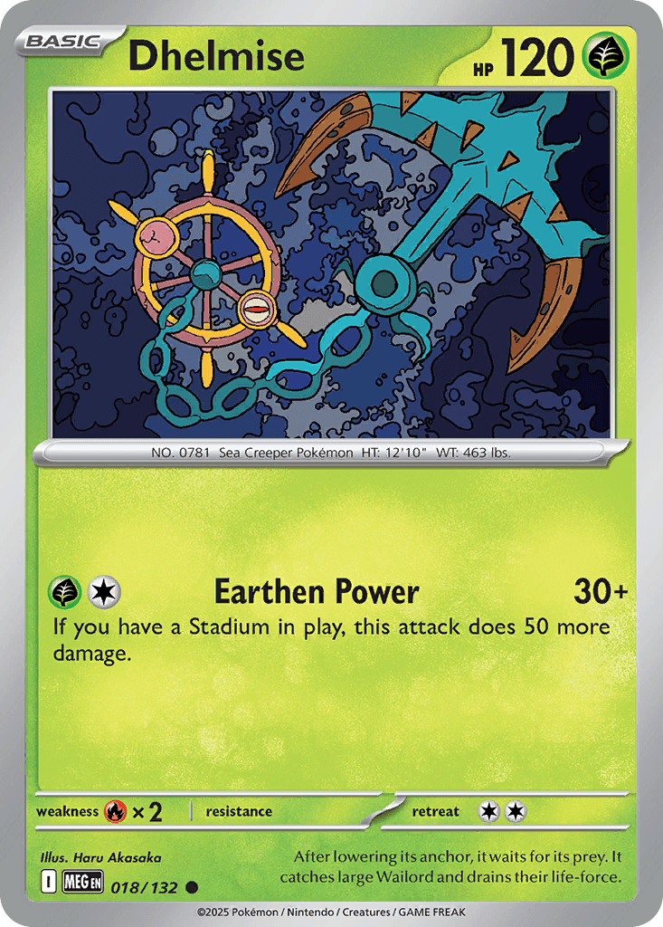 Dhelmise (Mega Evolution) #18 card art