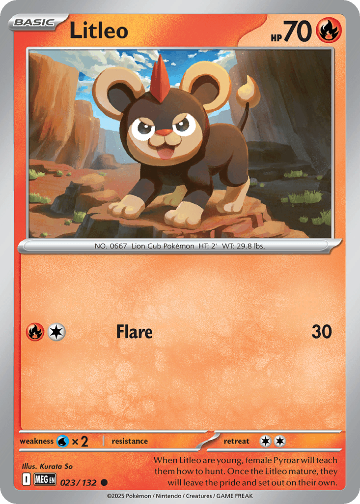 Litleo (Mega Evolution) #23 card art