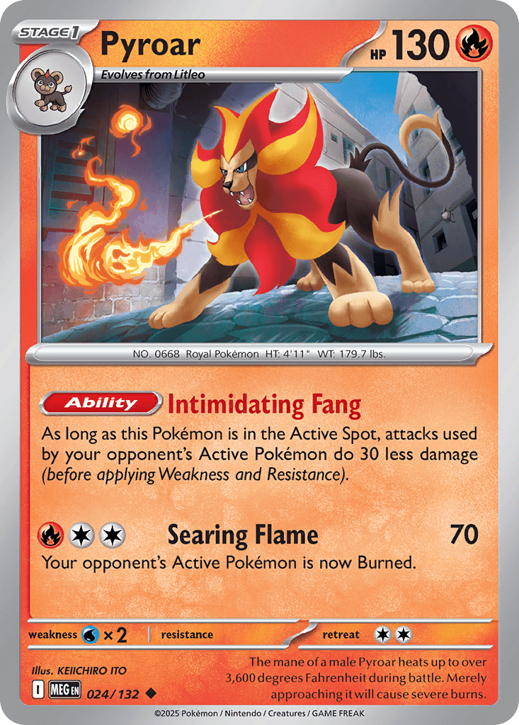 Pyroar (Mega Evolution) #24 card art