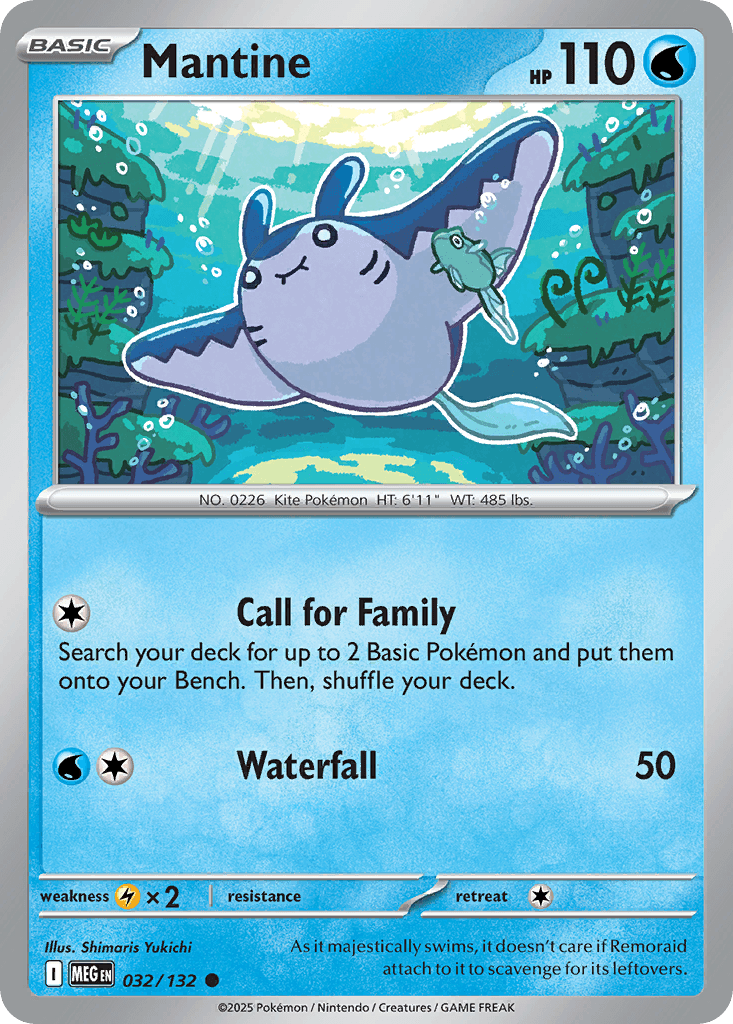 Mantine (Mega Evolution) #32 card art