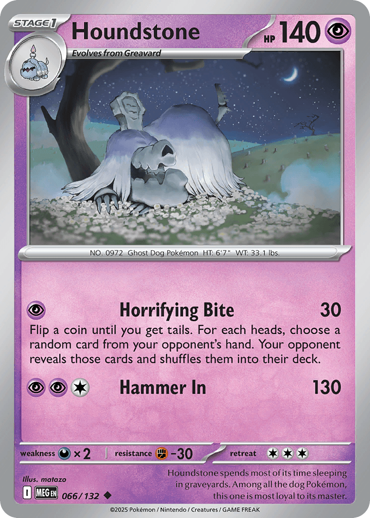 Houndstone (Mega Evolution) #66 card art