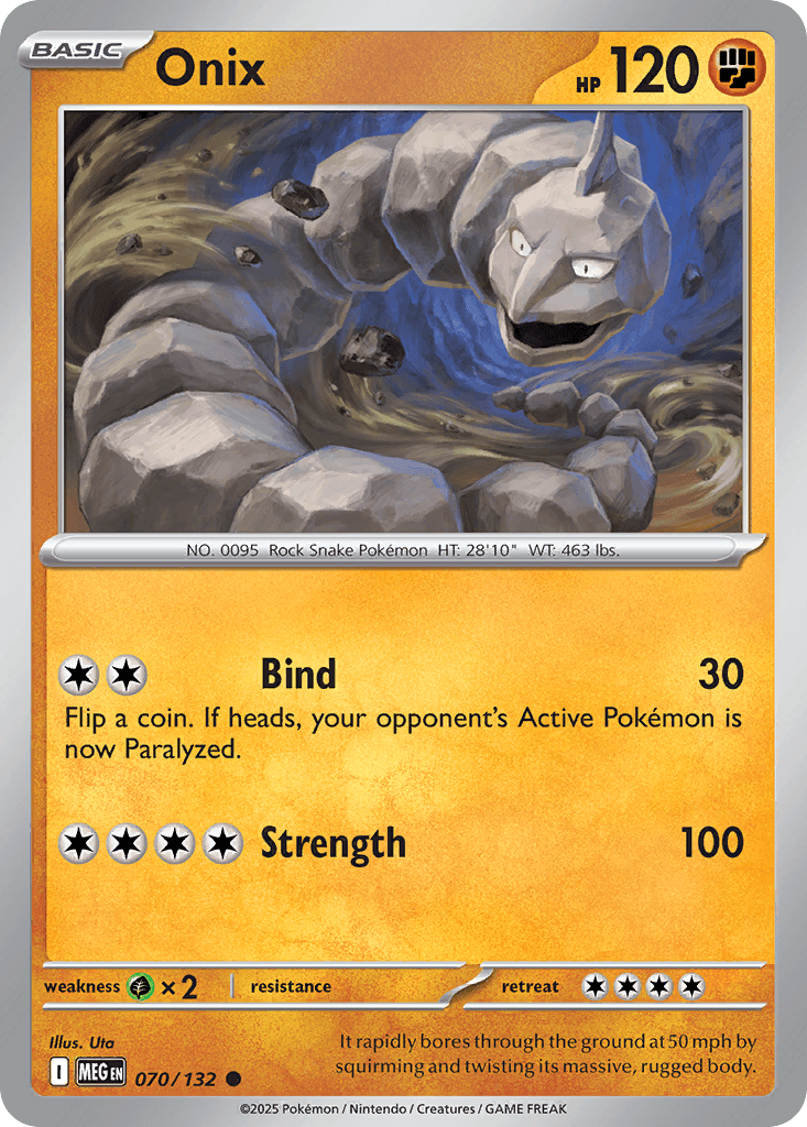 Onix (Mega Evolution) #70 card art