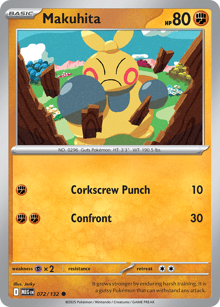 Makuhita (Mega Evolution) #72 card art