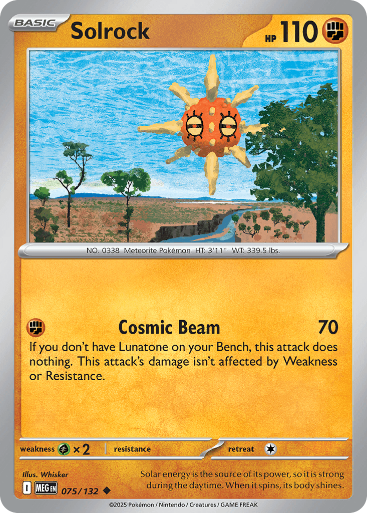 Solrock (Mega Evolution) #75 card art