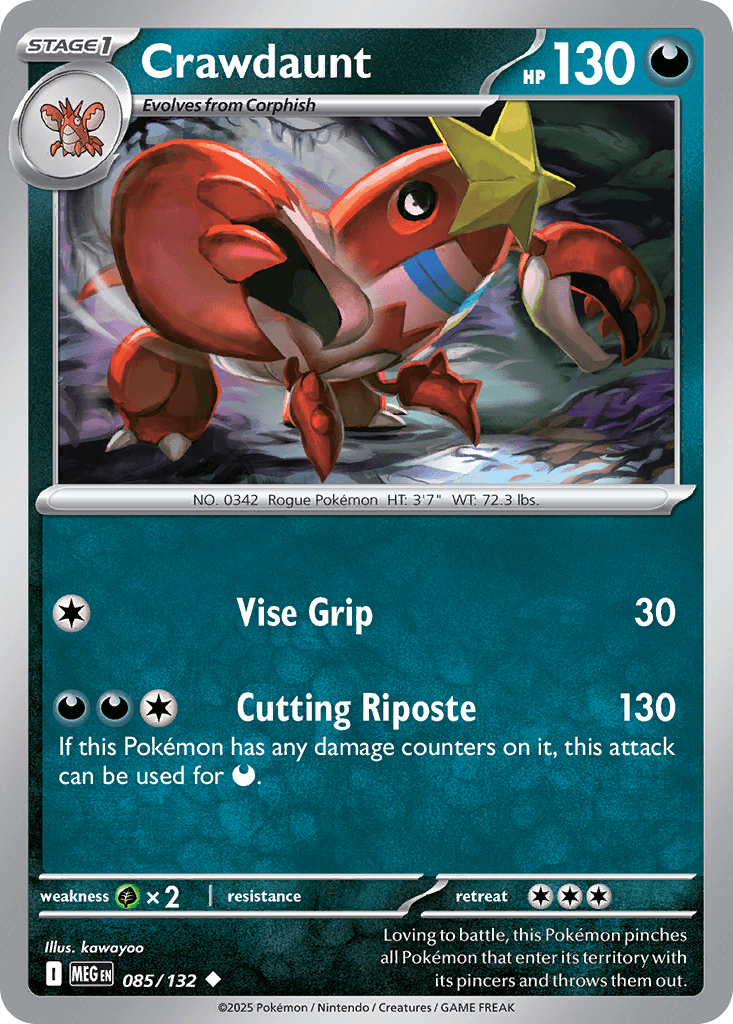 Crawdaunt (Mega Evolution) #85 card art