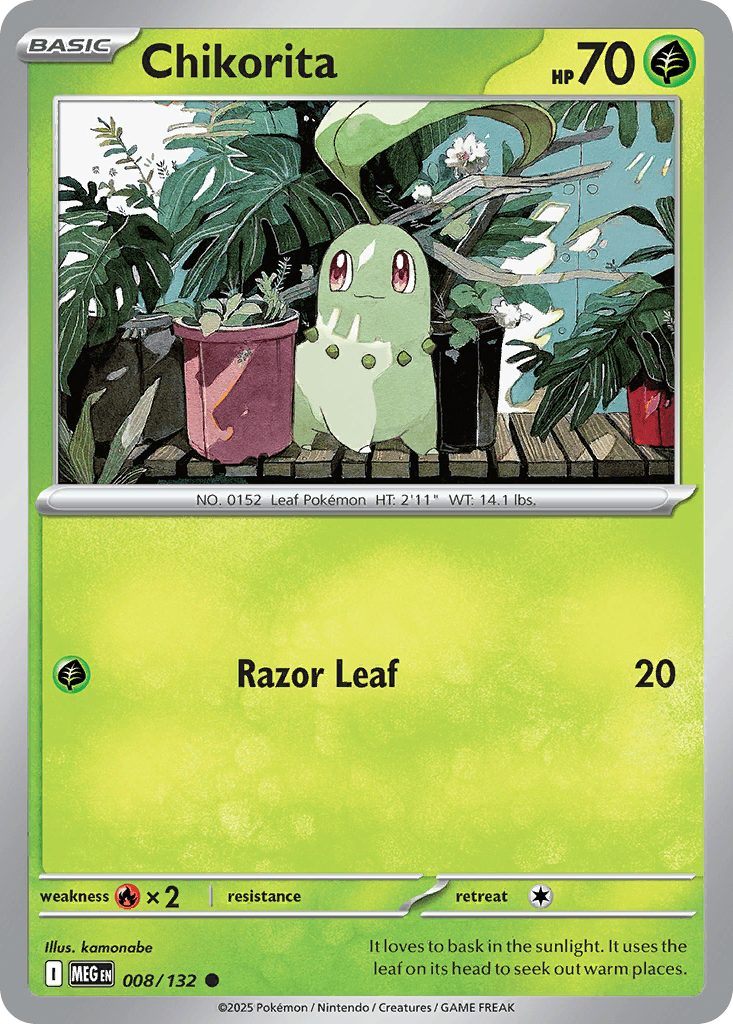 Chikorita (Mega Evolution) #8 card art