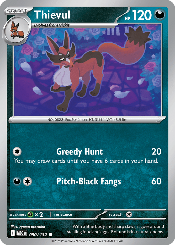 Thievul (Mega Evolution) #90 card art