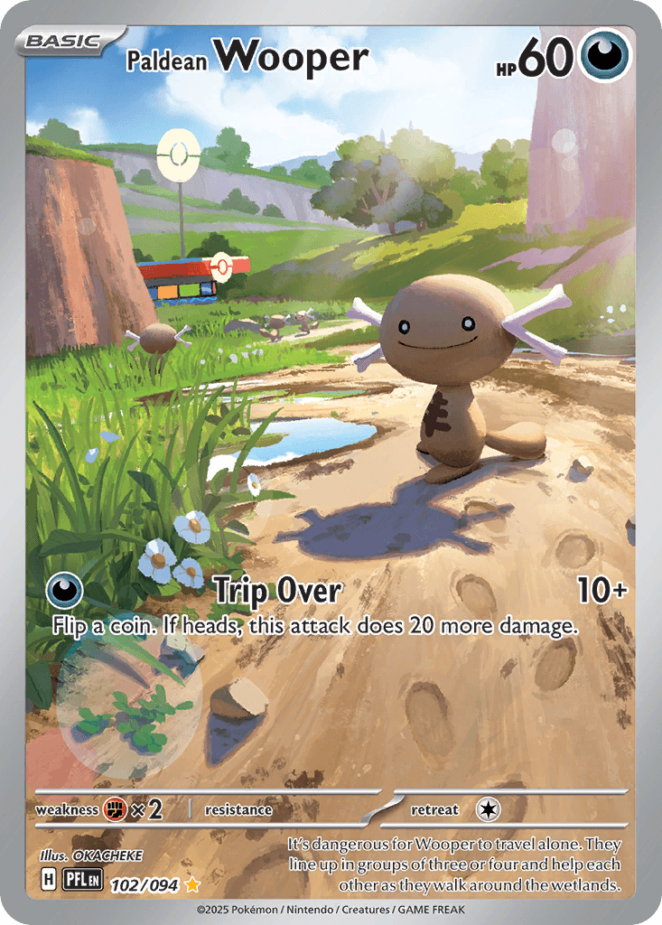 Paldean Wooper (Phantasmal Flames) #102 card art