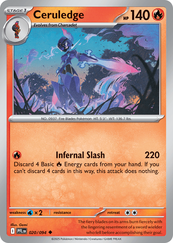 Ceruledge (Phantasmal Flames) #20 card art