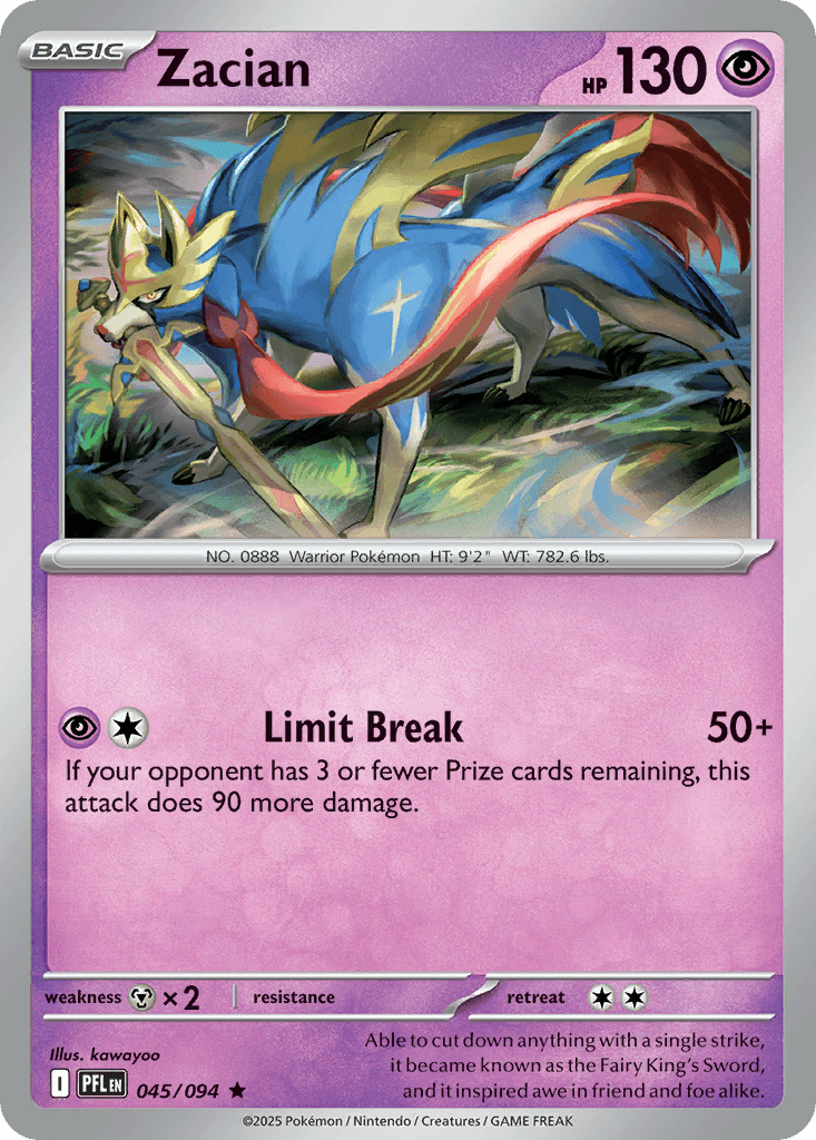 Zacian (Phantasmal Flames) #45 card art