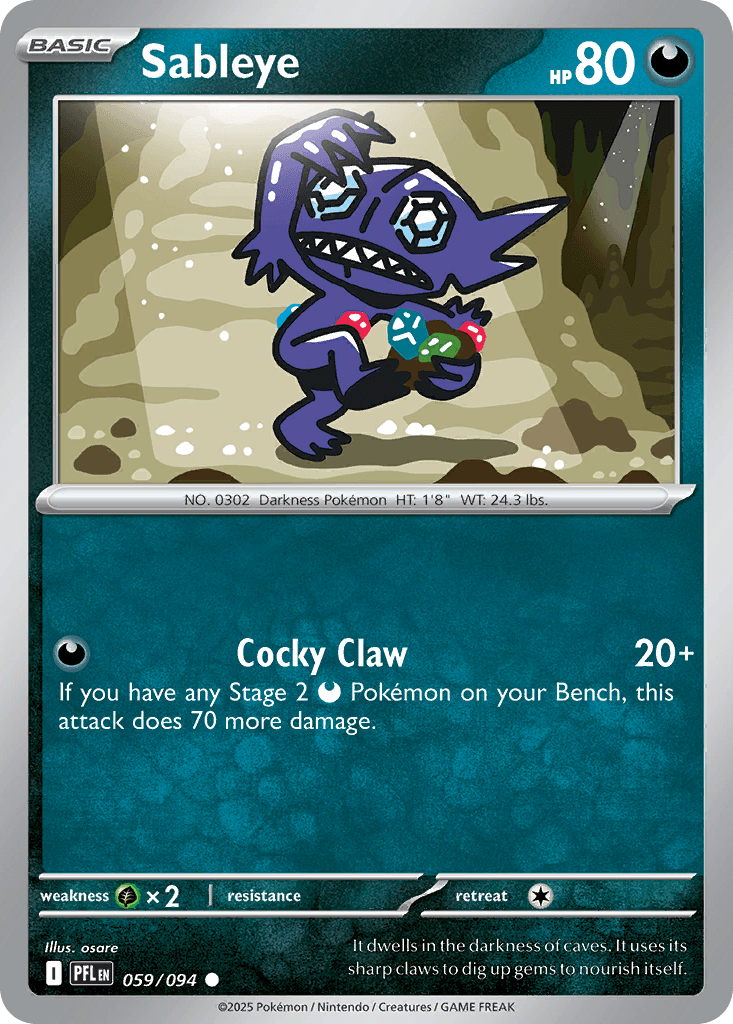 Sableye (Phantasmal Flames) #59 card art