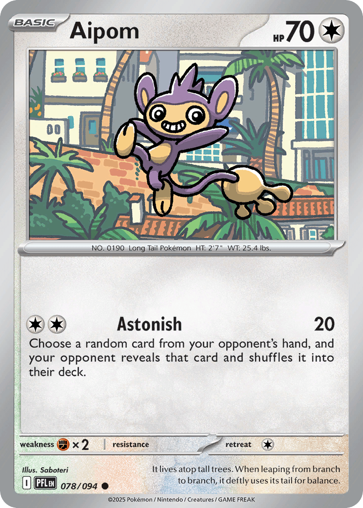 Aipom (Phantasmal Flames) #78 card art