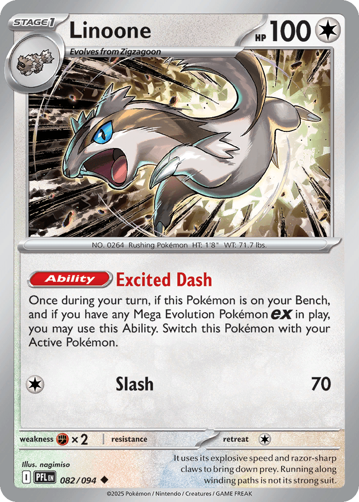 Linoone (Phantasmal Flames) #82 card art