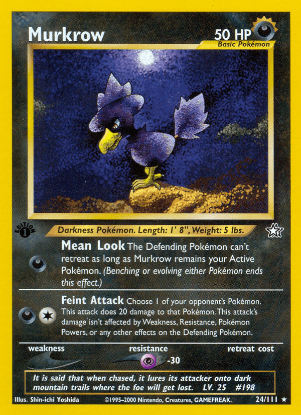 Murkrow (Neo Genesis) #24 card art