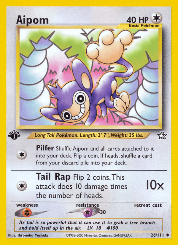 Aipom (Neo Genesis) #26 card art