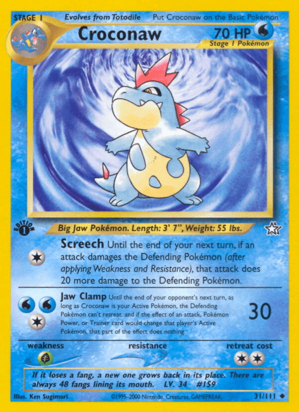 Croconaw (Neo Genesis) #31 card art