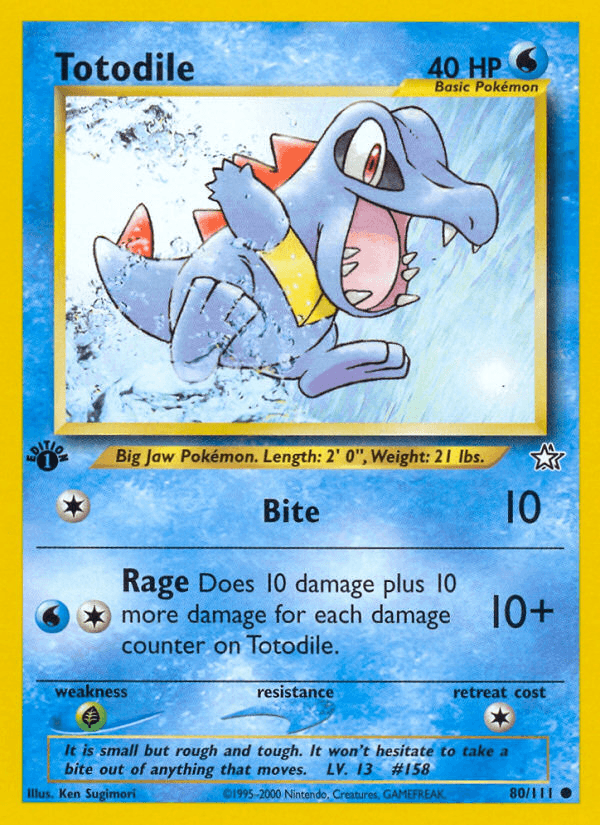 Totodile (Neo Genesis) #80 card art
