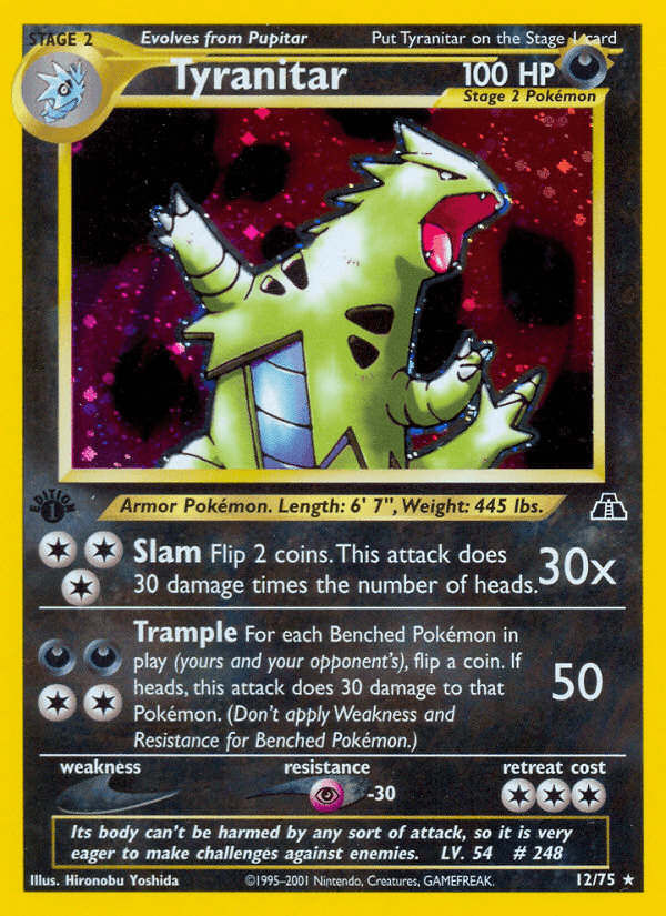 Tyranitar (Neo Discovery) #12 card art