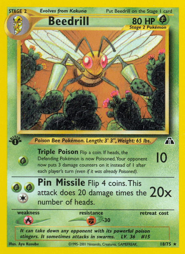 Beedrill (Neo Discovery) #18 card art