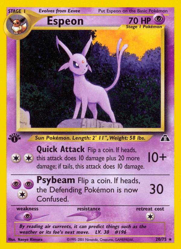 Espeon (Neo Discovery) #20 card art