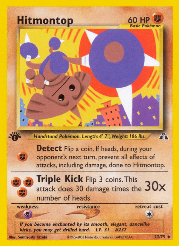 Hitmontop (Neo Discovery) #22 card art