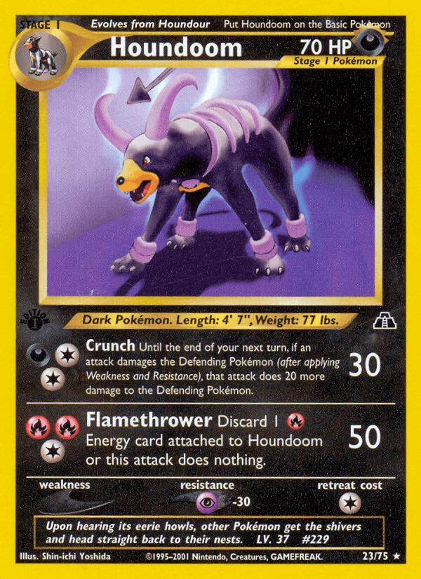 Houndoom (Neo Discovery) #23 card art