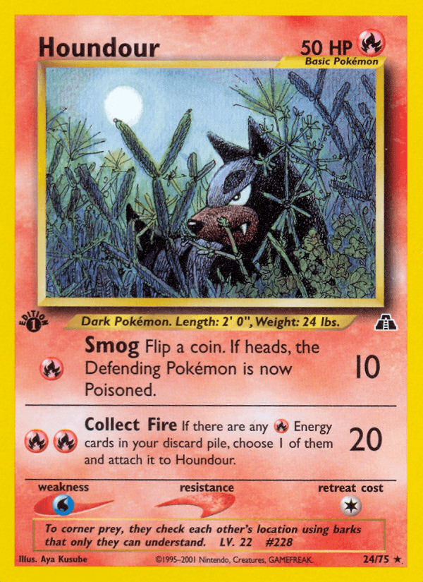 Houndour (Neo Discovery) #24 card art
