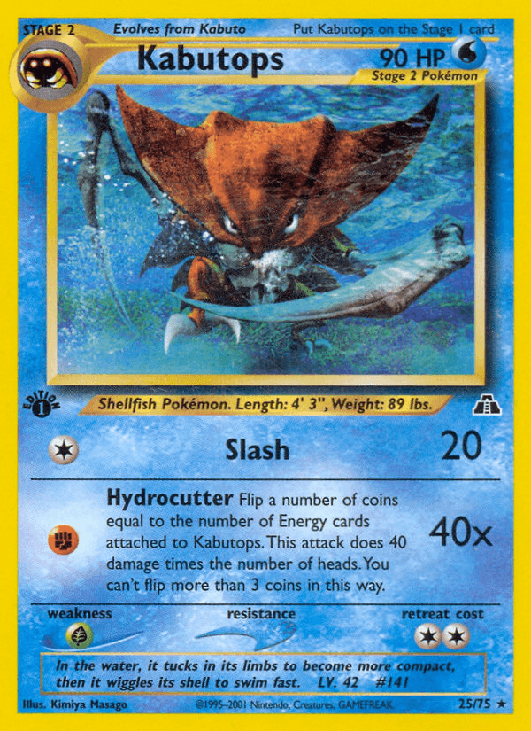 Kabutops (Neo Discovery) #25 card art
