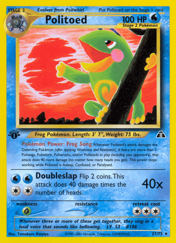 Politoed (Neo Discovery) #27 card art