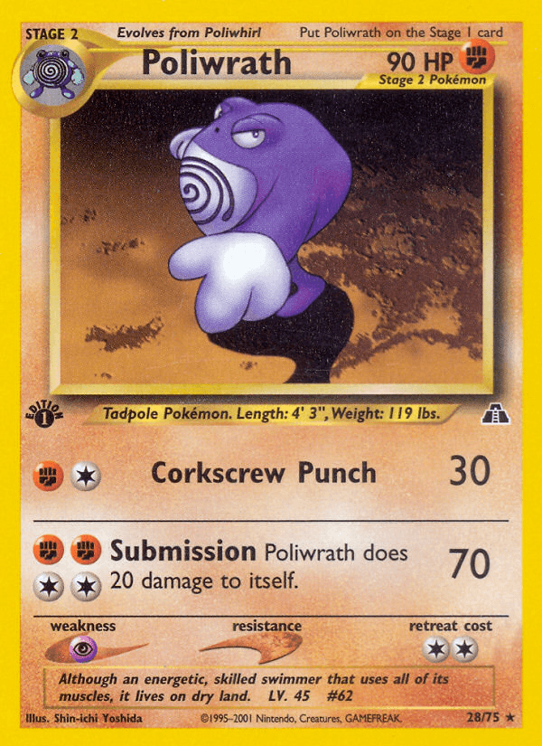 Poliwrath (Neo Discovery) #28 card art