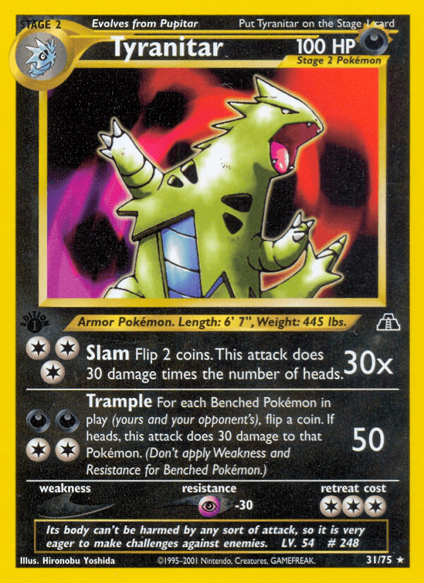 Tyranitar (Neo Discovery) #31 card art