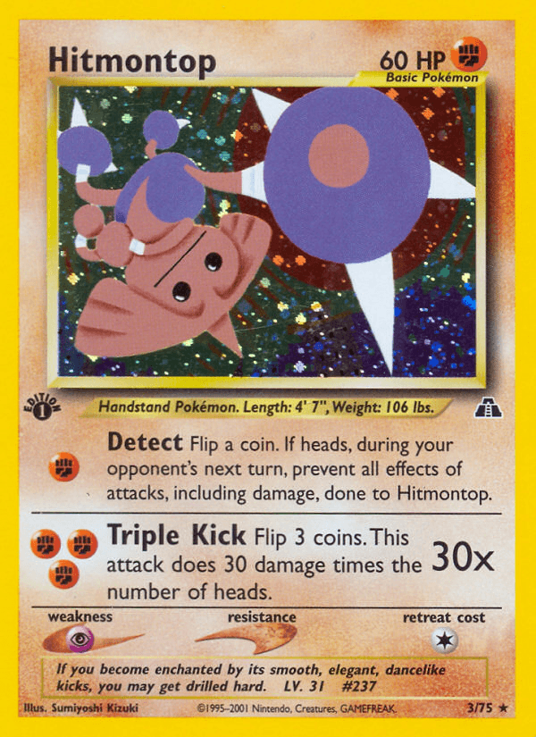Hitmontop (Neo Discovery) #3 card art