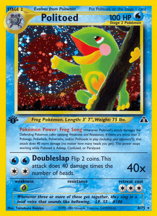Politoed (Neo Discovery) #8 card art