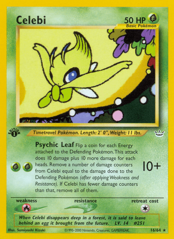 Celebi (Neo Revelation) #16 card art