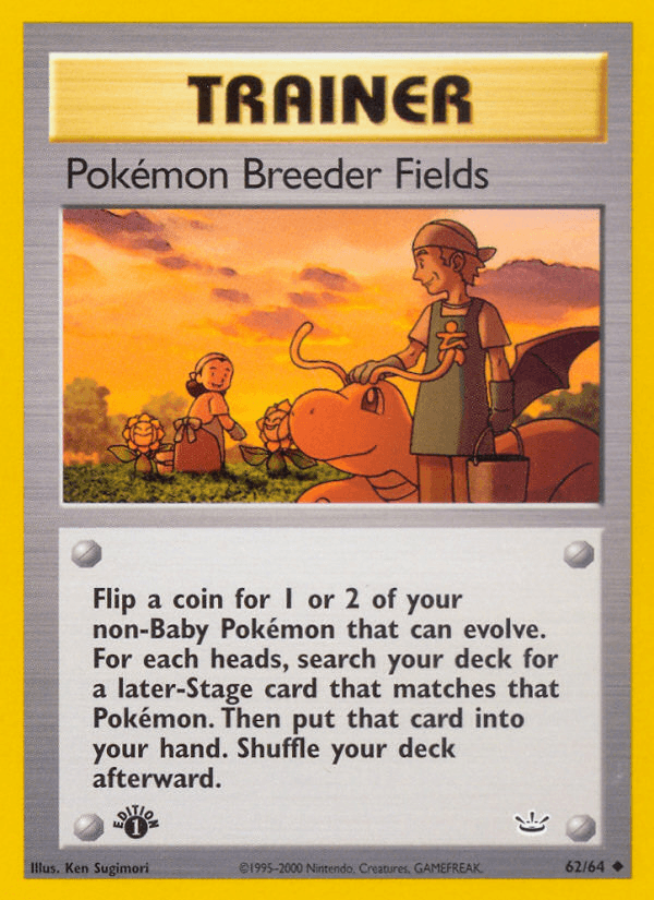 Pokémon Breeder Fields (Neo Revelation) #62 card art