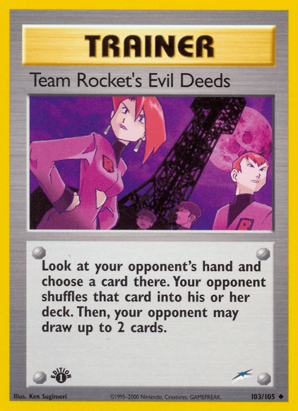 Team Rocket's Evil Deeds (Neo Destiny) #103 card art
