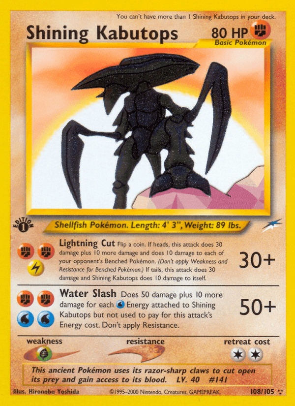 Shining Kabutops (Neo Destiny) #108 card art
