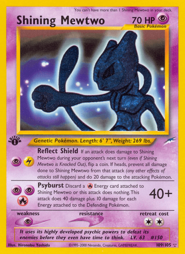 Shining Mewtwo (Neo Destiny) #109 card art