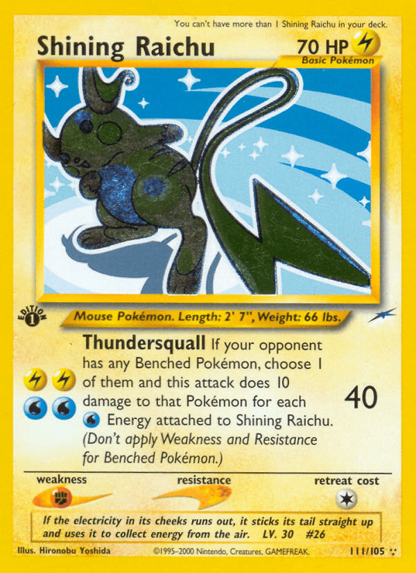 Shining Raichu (Neo Destiny) #111 card art