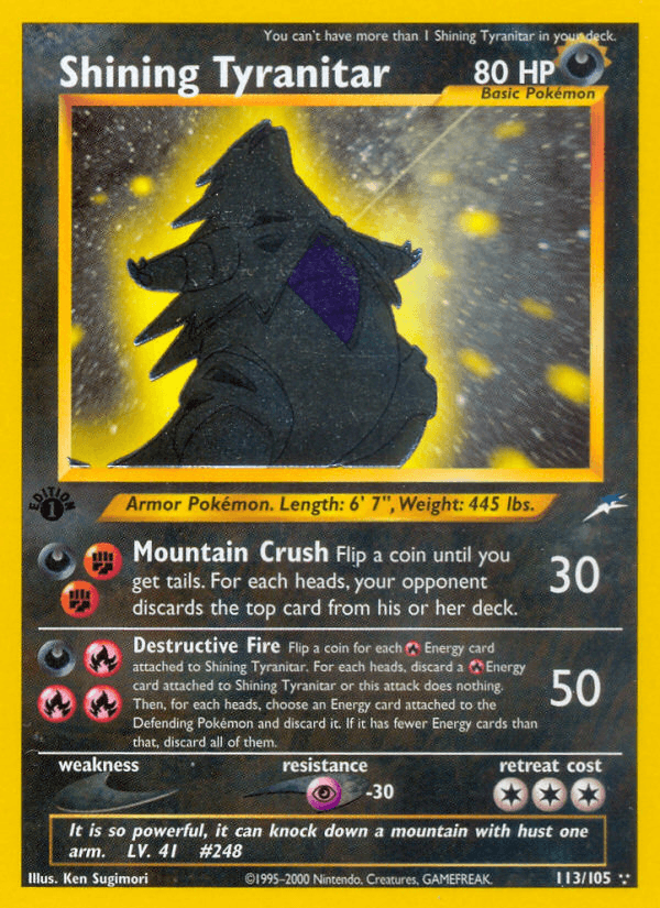 Shining Tyranitar (Neo Destiny) #113 card art