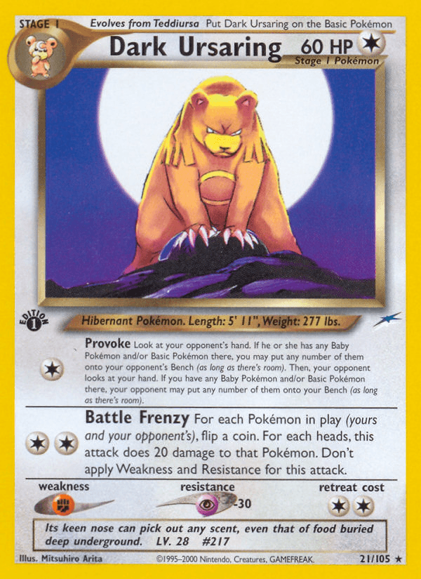 Dark Ursaring (Neo Destiny) #21 card art