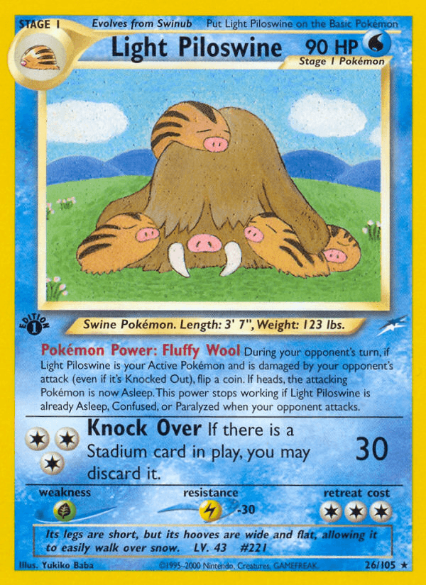 Light Piloswine (Neo Destiny) #26 card art