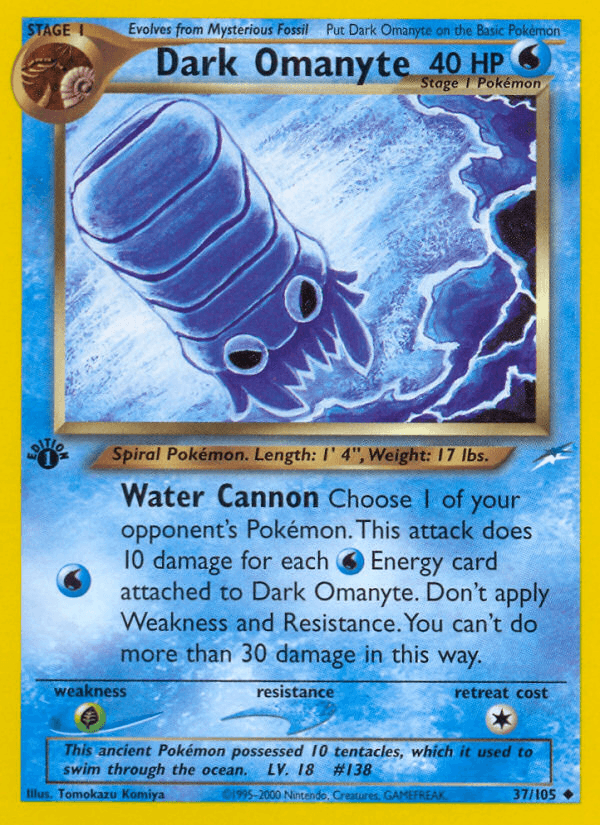 Dark Omanyte (Neo Destiny) #37 card art