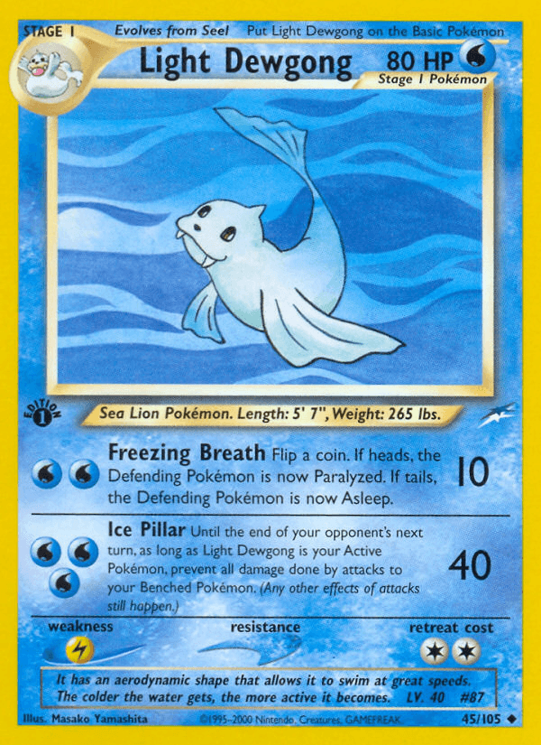 Light Dewgong (Neo Destiny) #45 card art