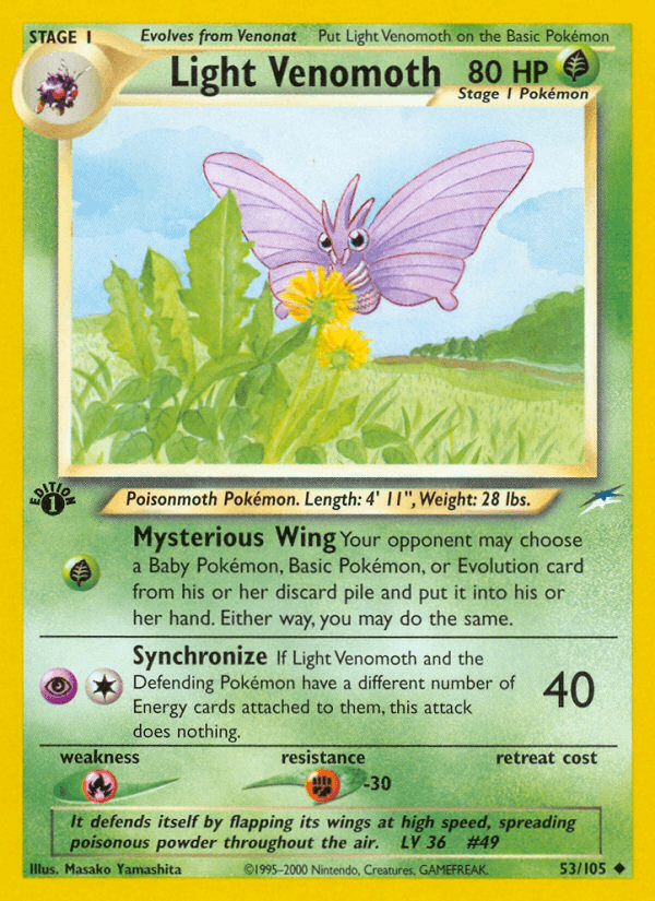 Light Venomoth (Neo Destiny) #53 card art
