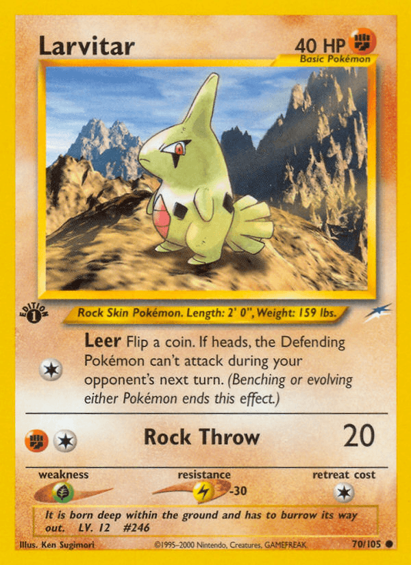 Larvitar (Neo Destiny) #70 card art