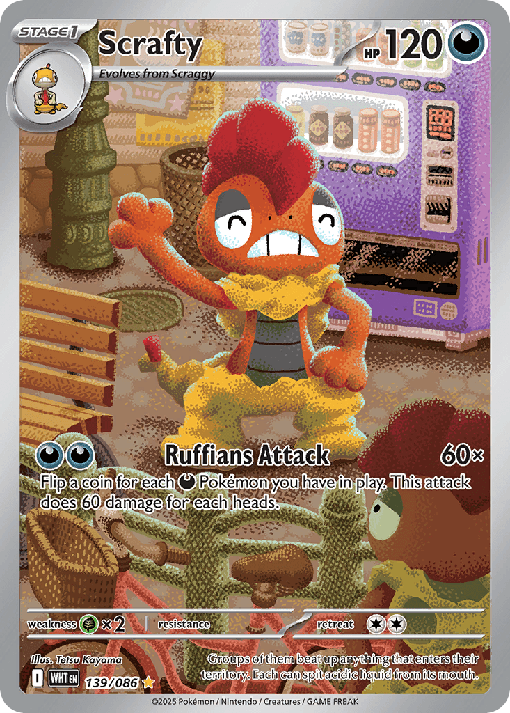 Scrafty (White Flare) #139 card art